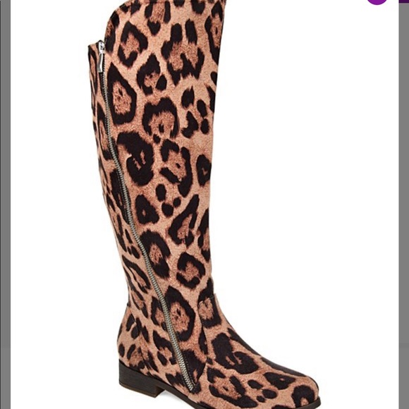Bella Cora Shoes - Leopard Kerin Extra Wide-Calf Boot